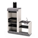 TUOZI - Barbecue en béton pour bois et charbon modèle SUD PLUS avec module évier et robinet 162 x 60 x 220 cm