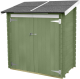 Abri Adossé en Bois 1,3 m² ALCE Bh16 Ambrogio 155x85 cm Vert avec Porte Double et Plancher OSB3