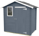Abri de Jardin en Bois 2,6 m² ALCE Bh16 Livia 198x130 cm Gris avec Porte Simple et Fenêtre Frontale