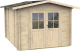 Abri de Jardin en Bois 3,9 m² ALCE Bh25 Opera 215x180 cm avec Porte Double avec Fenêtre et Plancher Rainuré