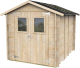 Grand Abri de Jardin en Bois 4,9 m² ALCE Bh19 Hobby 198x248 cm avec Porte Double avec Fenêtre et Plancher OSB3