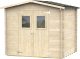Abri de Jardin en Bois 4,9 m² ALCE Bh19 Hobby 248x198 cm avec Porte Double avec Fenêtre et Plancher Rainuré