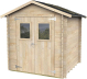 Abri de Jardin en Bois 3,9 m² ALCE Bh19 Hobby 198x198 cm avec Porte Double avec Fenêtre et Plancher OSB3