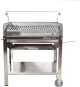 BELLIDO - Barbecue argentin ARGENTA 70i professionnel en inox avec grille réglable de 72 cm pour bois ou charbon