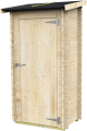 Abri Adossé en Bois 0,6 m² ALCE Bh16 Arturo 98x64 cm avec Porte Simple et Plancher Bois Rainuré