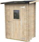 Abri Adossé en Bois 1,4 m² ALCE Bh19 Hobby Monofalda 146x98 cm avec Porte avec Fenêtre et Plancher OSB3