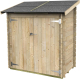 Abri Adossé en Bois 1,3 m² ALCE Bh16 Ambrogio 155x85 cm avec Porte Double et Plancher OSB3