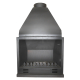 Barbecue à Bois d'Intérieur Modèle B70 79,5 x 40 x 129 cm en Acier avec Grille en Fonte - FOGO SUR