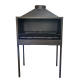 Barbecue à Bois d'Intérieur Modèle C100 100 x 64 x 48 cm avec Grille en Fonte - FOGO SUR