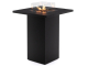 PLANIKA mesa de fuego exterior de gas Square Table High 10 kW negra