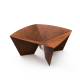 TUOZI - Brasero de jardin en acier corten modele SYRTIS 65 x 65 x 31 cm